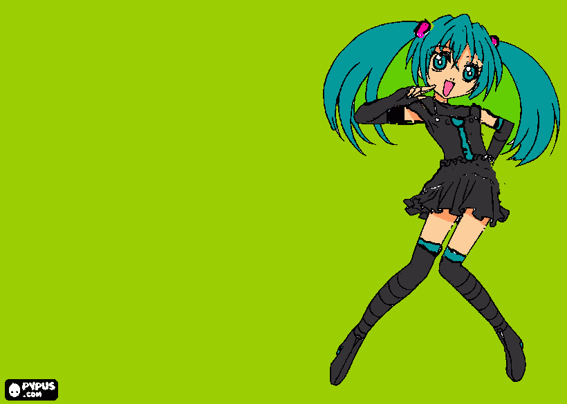 miku miku para colorear