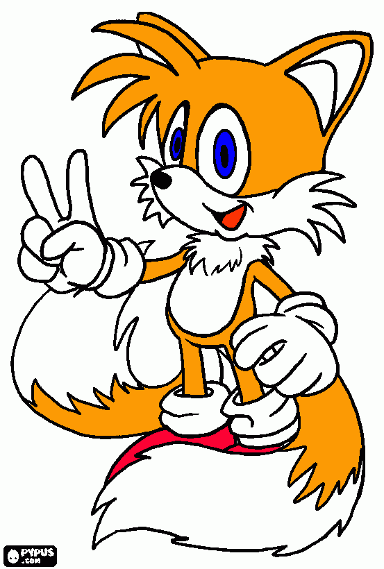 Miles Tails Power para colorear