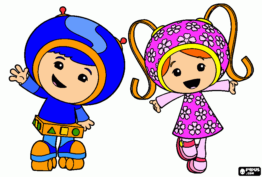 mili y geo!!! para colorear