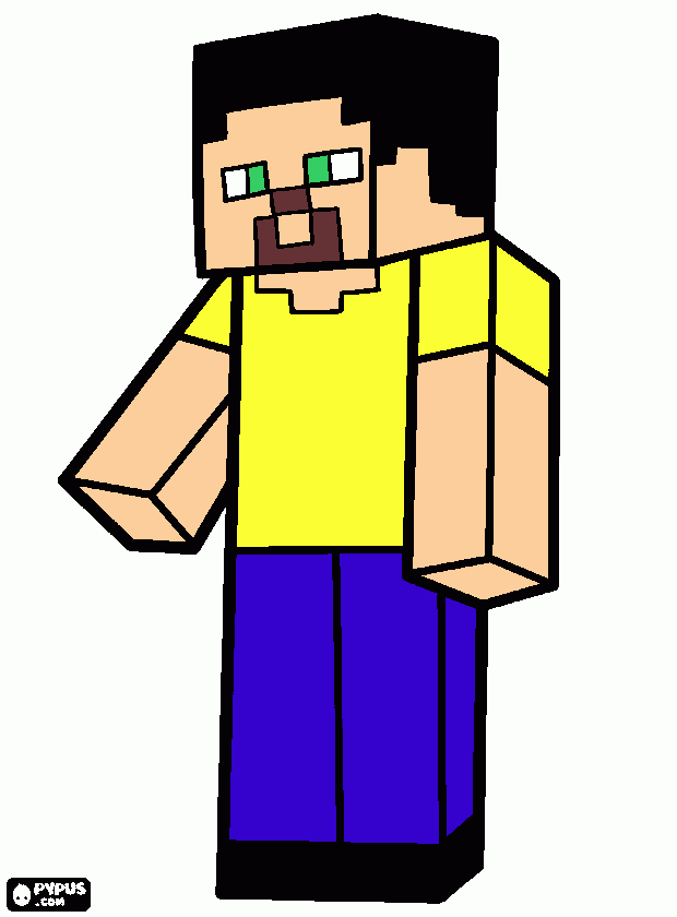 Рисунок minecraft steve