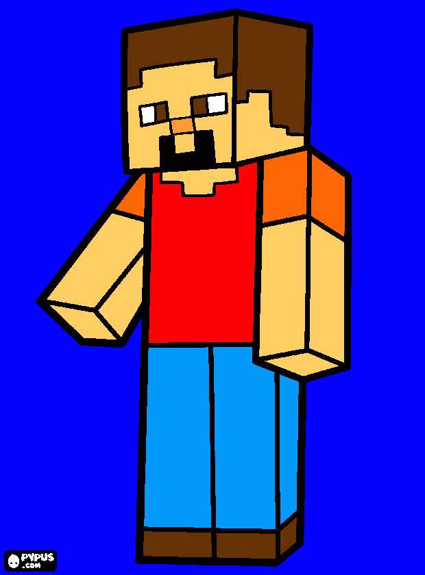 Minecraft Steve para colorear