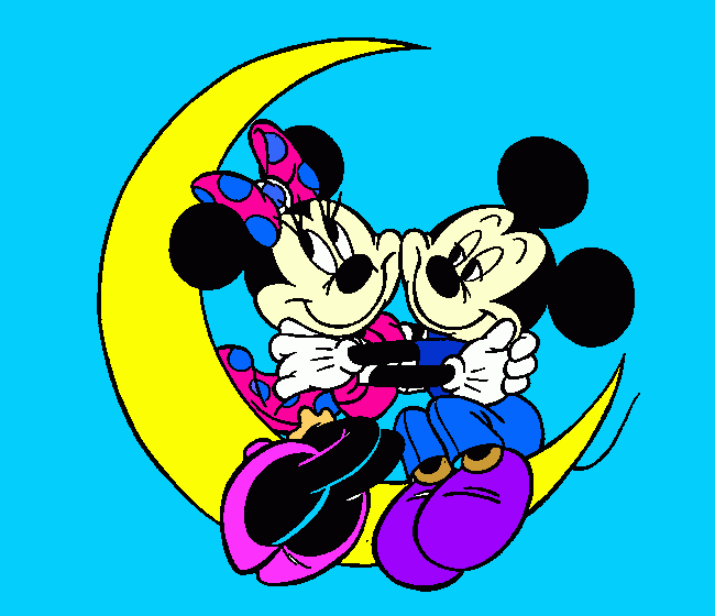mini y miky mause para colorear