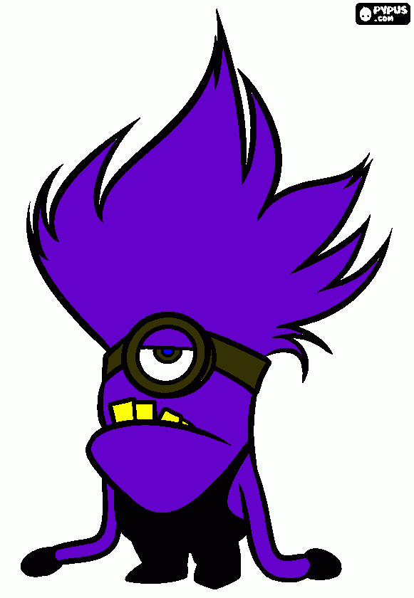 minion lila para colorear