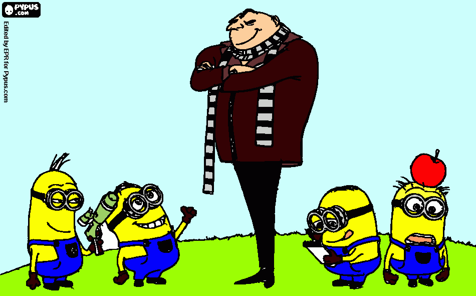 minions mama andrea para colorear