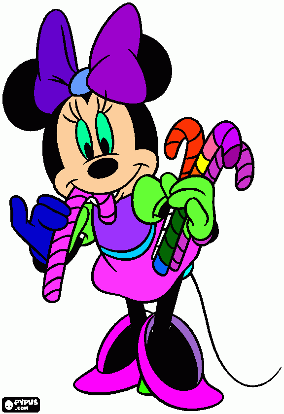 minnie chula chula para colorear