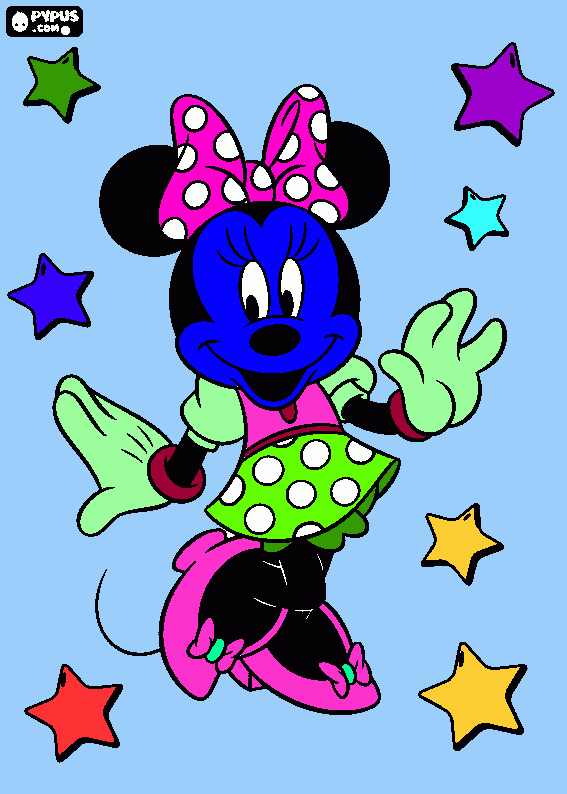 Minnie Pia para colorear