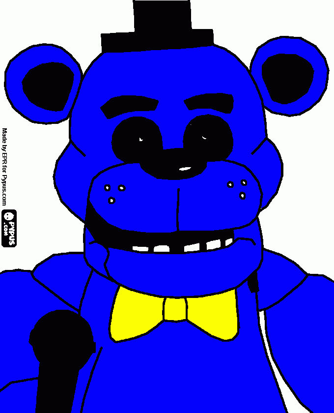 mira a freddy  para colorear