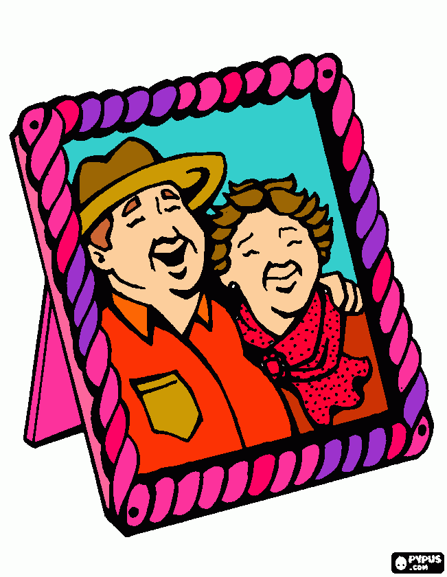 Mis Abuelos  para colorear