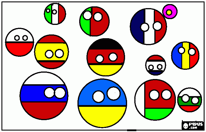 mis paises para colorear