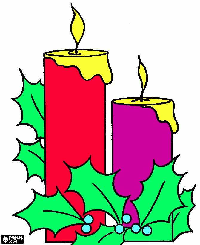 mis velitas navideñas para colorear