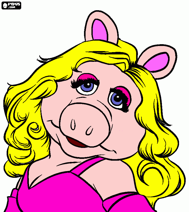 miss piggy para colorear