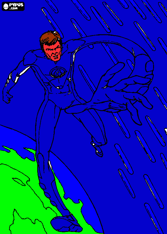 mister fantastic para colorear
