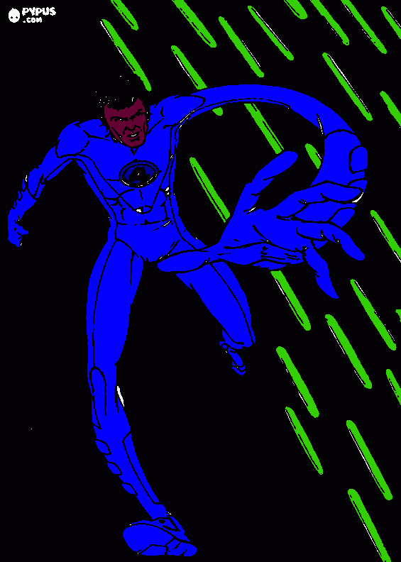 mister fantastico de goma para colorear