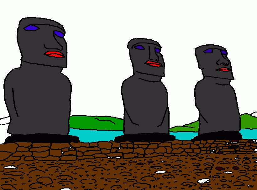 moais para colorear