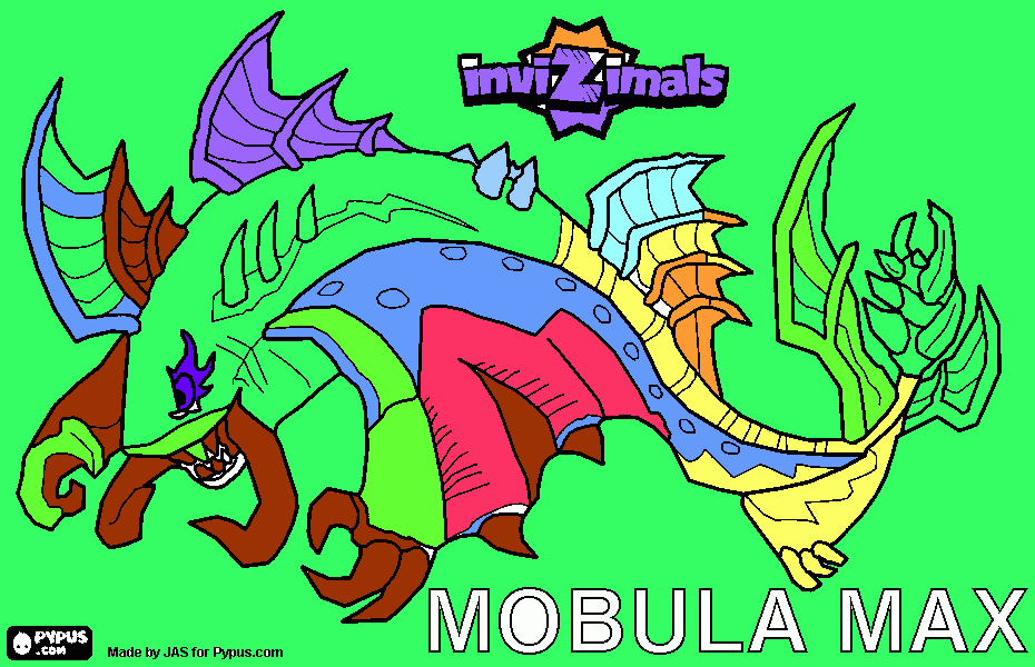 mobula invisimal para colorear