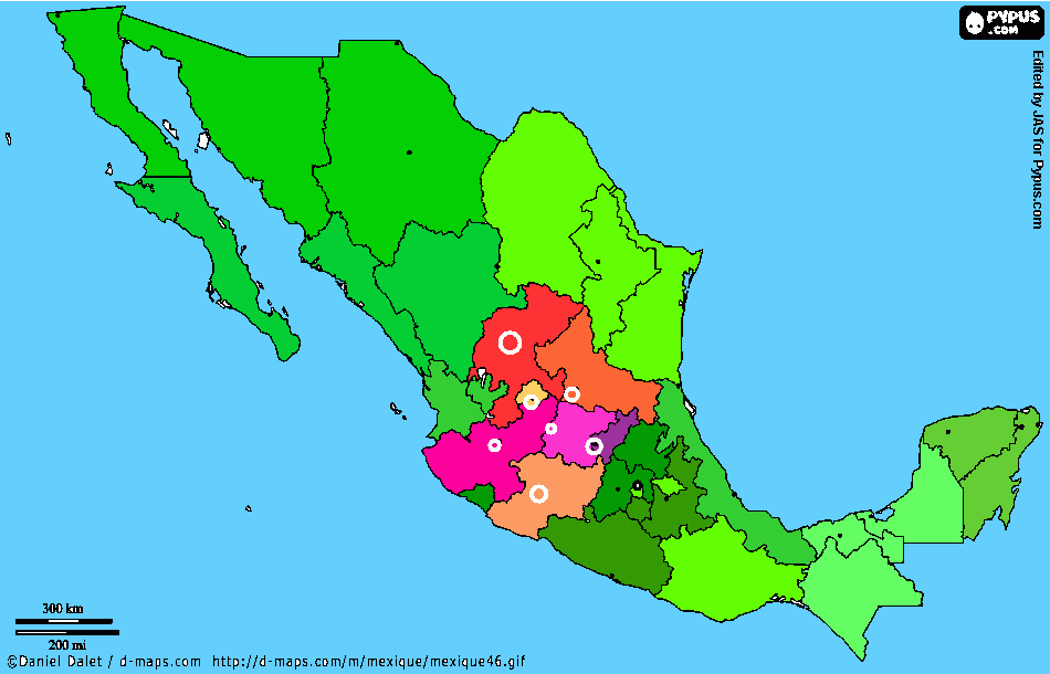 Modificacion zona del bajio para colorear