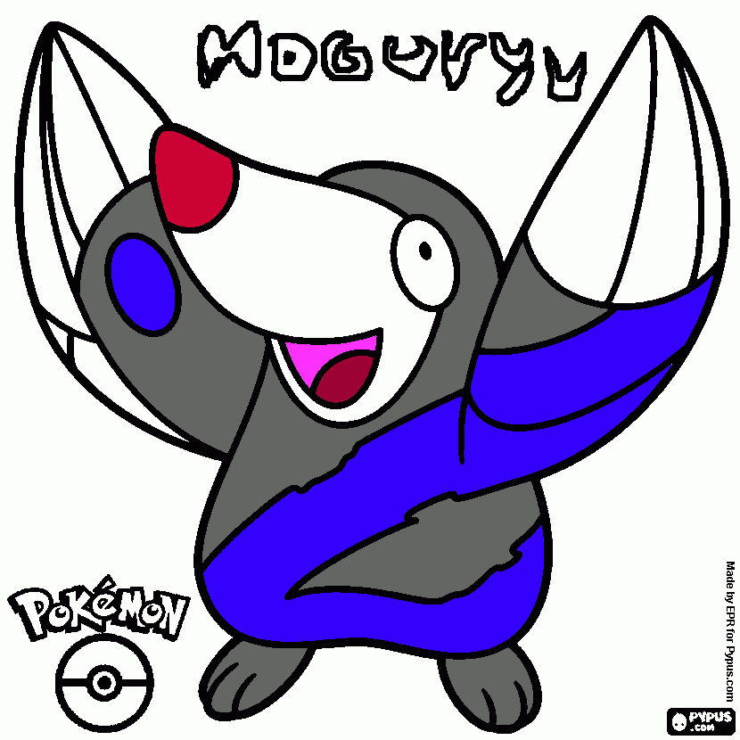 Moguryu Pokemon Topo : tipo Lucha- Tierra para colorear