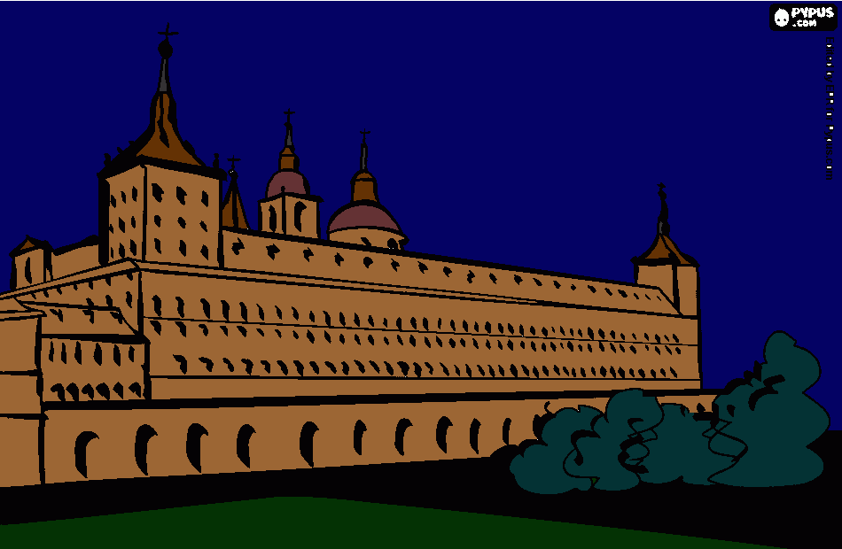 Monasterio de Escorial para colorear