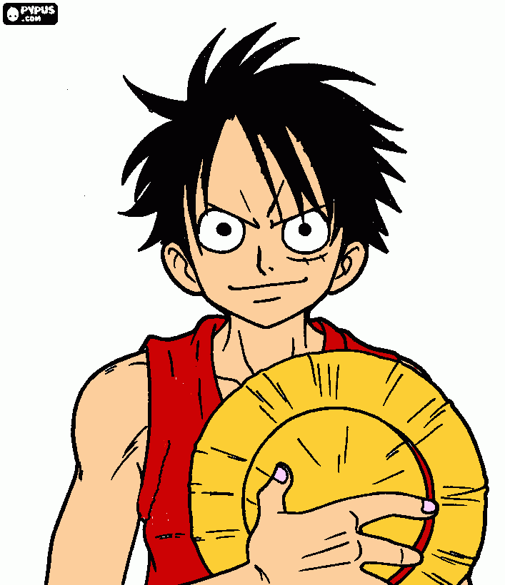 monkey d luffy para colorear
