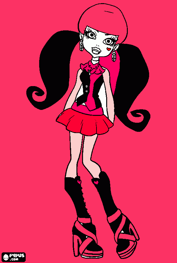 monster haig draculaura para colorear