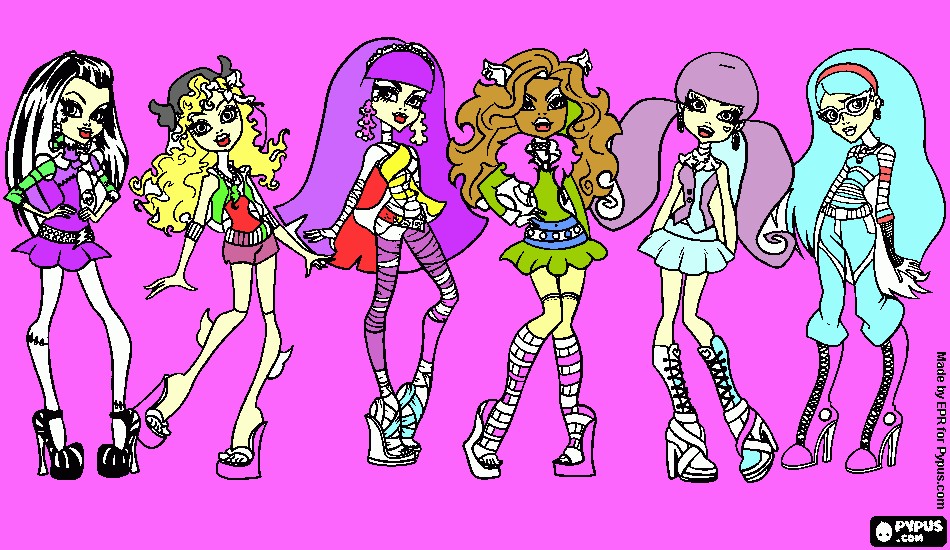 Monster High para Blanca para colorear