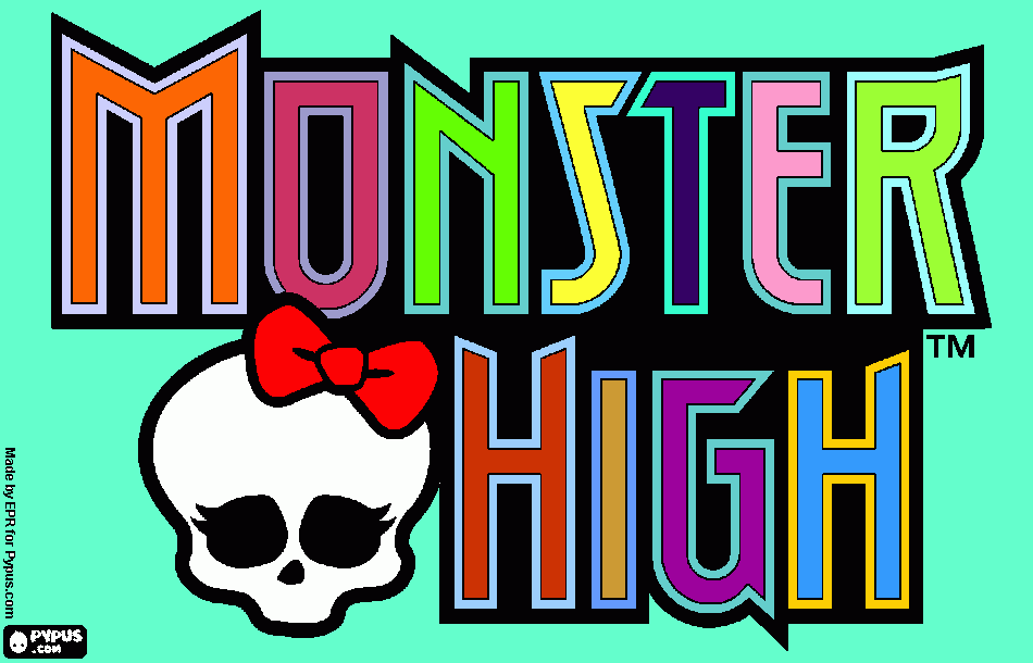 Monster logo para colorear