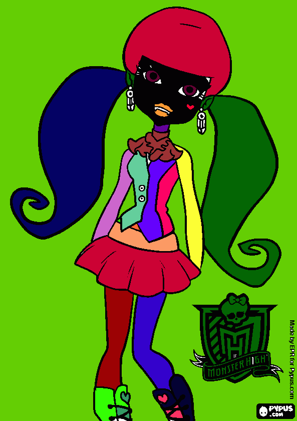 monsters high a todo color para colorear