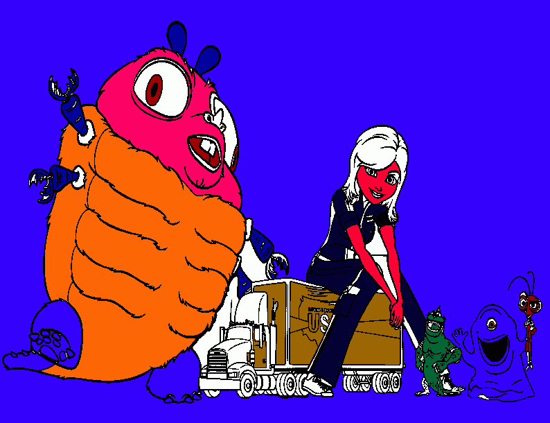 Monstruos vs Aliens para colorear