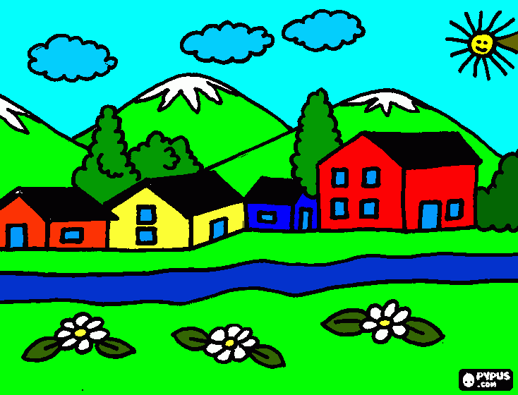 montaña1 para colorear