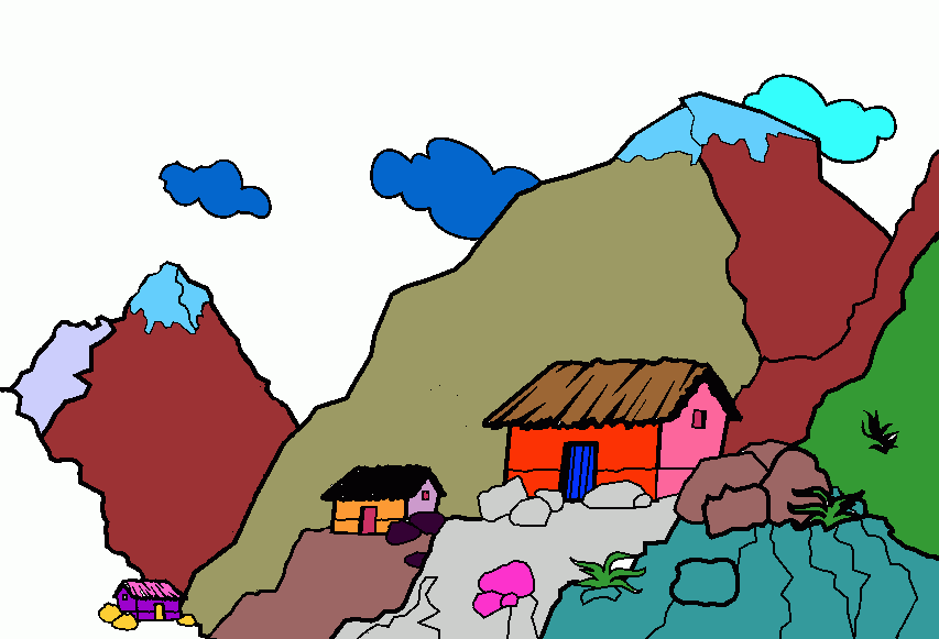 montañas para colorear