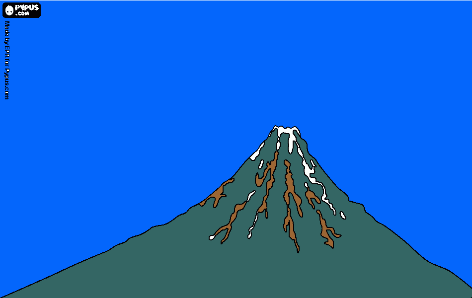 Monte Fuji para colorear