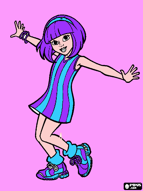 MORADO CON SELESTE  para colorear