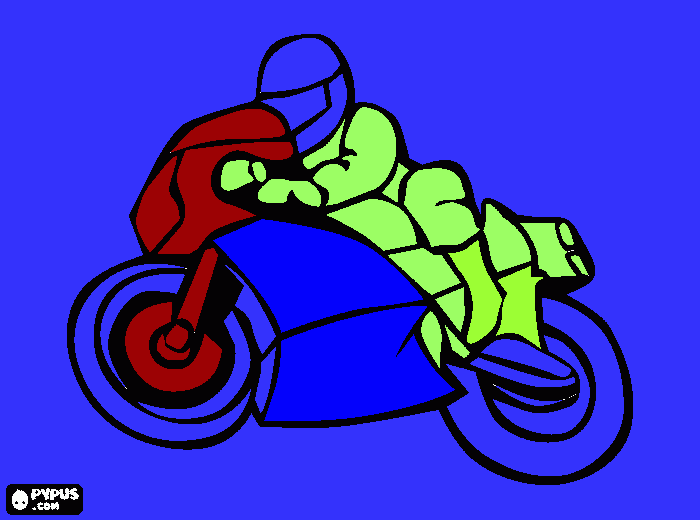 mota de corrida para colorear
