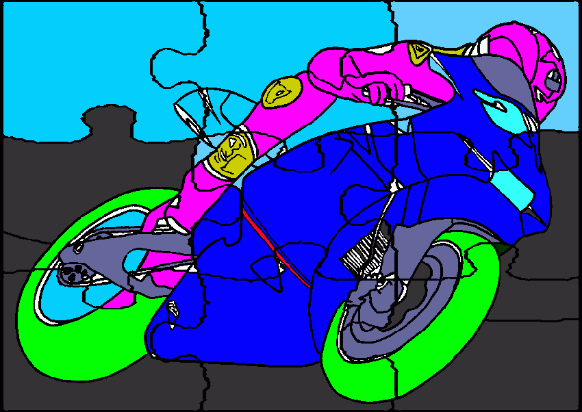 moto chopera para colorear