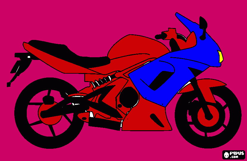 Moto chula para colorear