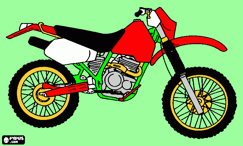 moto honda para colorear
