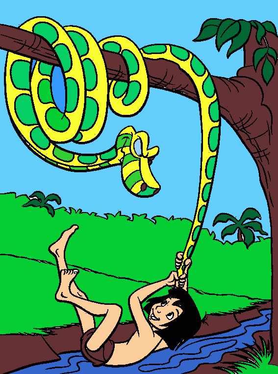 mowgli para colorear