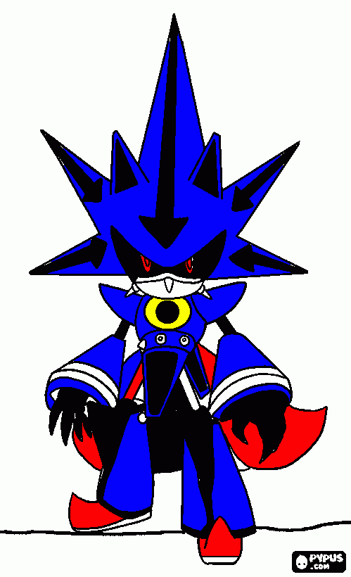 mrtal sonic para colorear