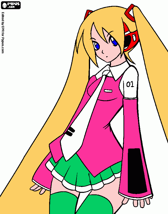 muñecas anime para colorear