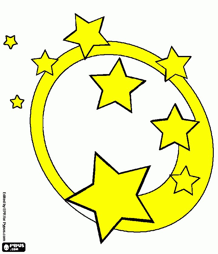 muchas estrellas para colorear