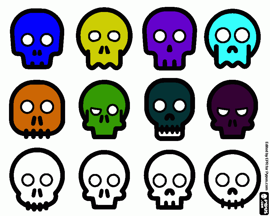 MUERTOS para colorear