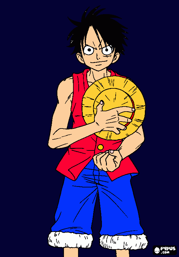 MUGIWARA NO LUF para colorear, MUGIWARA NO LUF para imprimir
