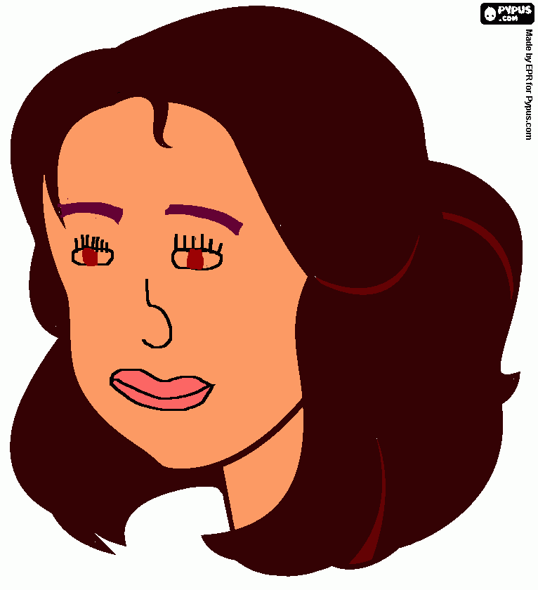 mujer colorear para colorear