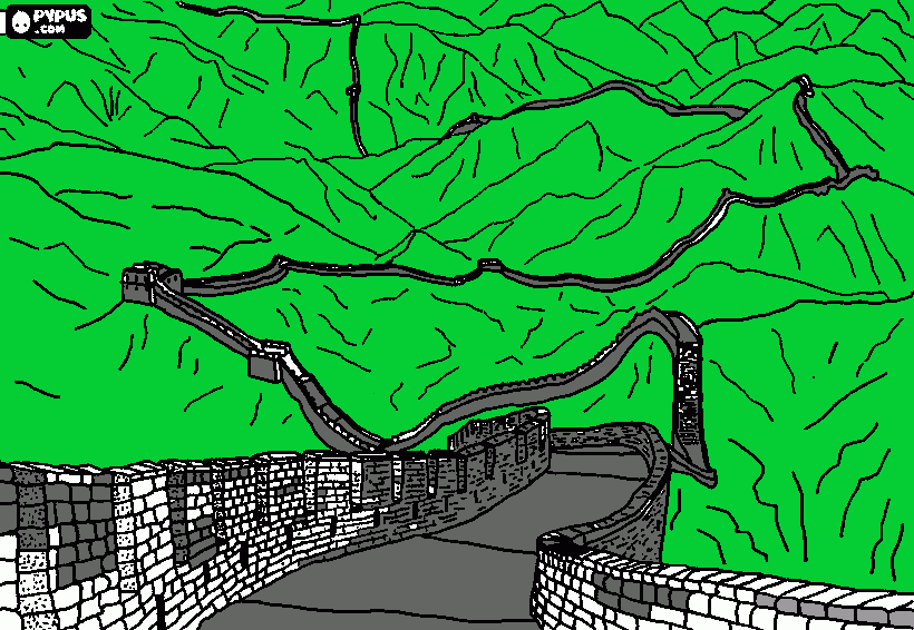 muralla para colorear