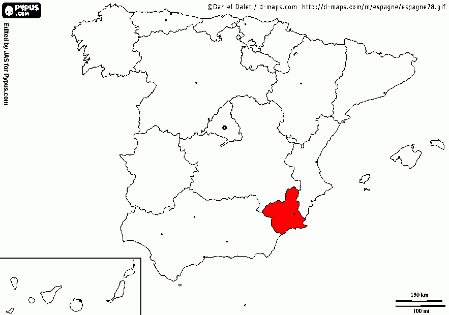 murcia para colorear