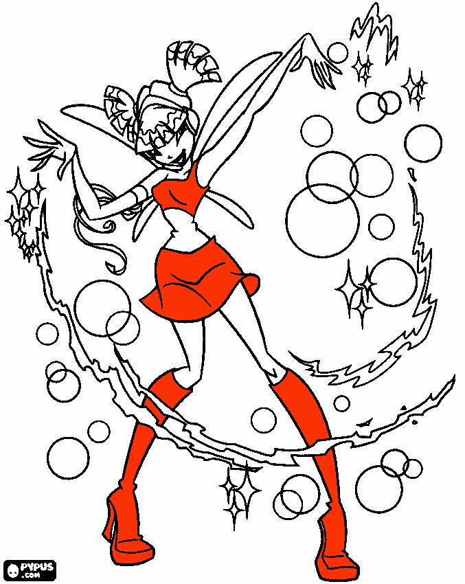 musa winx club para colorear