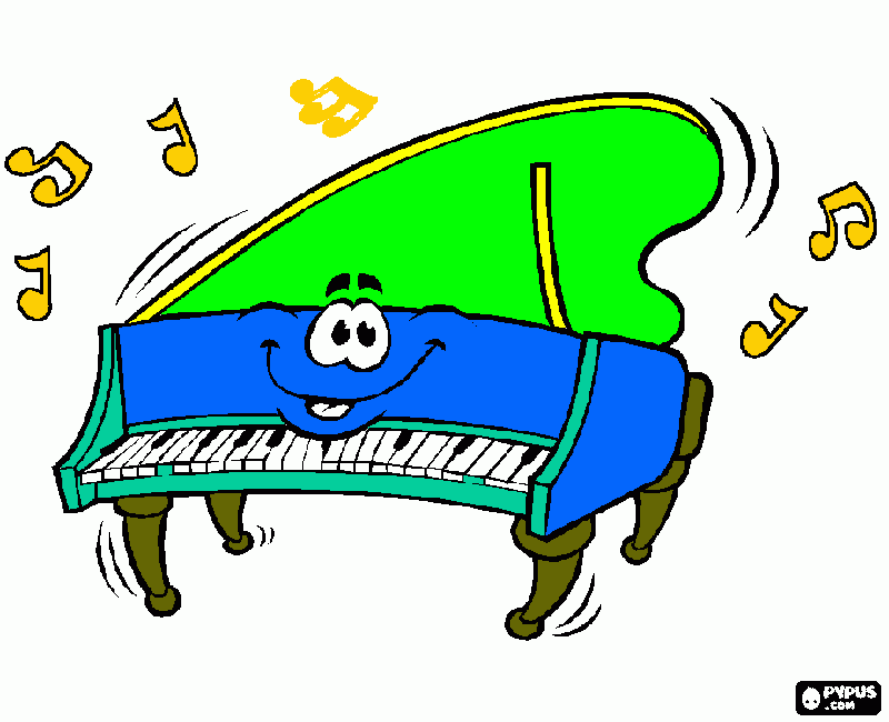 musica piano para colorear