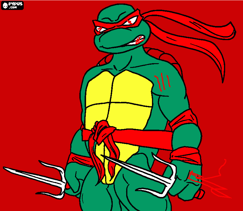 mutante rojo para colorear