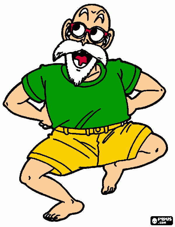 Muten Roshi para colorear