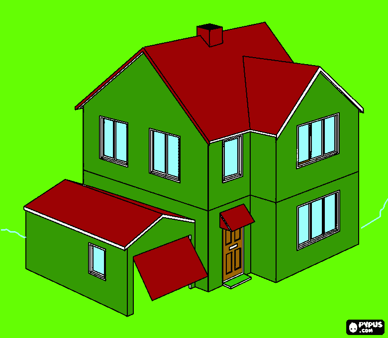 my house para colorear